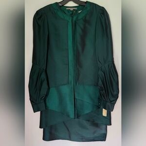 proenza schouler dress W/jacket Silk Green Size 4 NWT